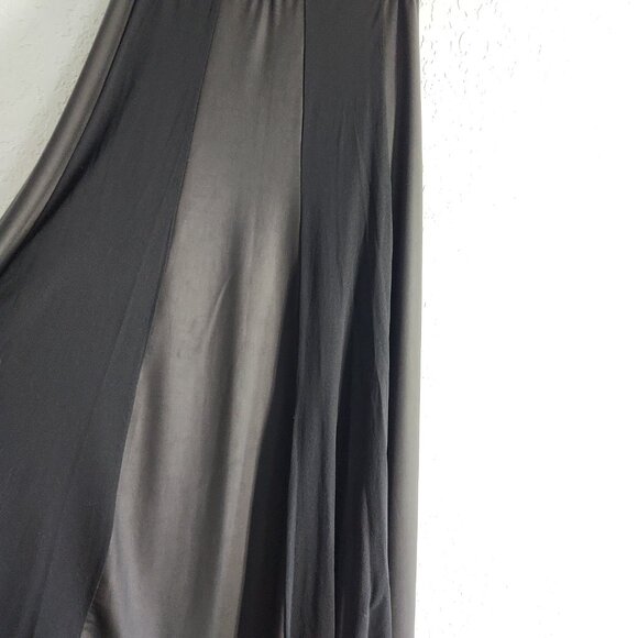 Viviana Gabeiras Black Maxi Long Skirt elastic waist mesh mixed media Size M - Picture 3 of 9